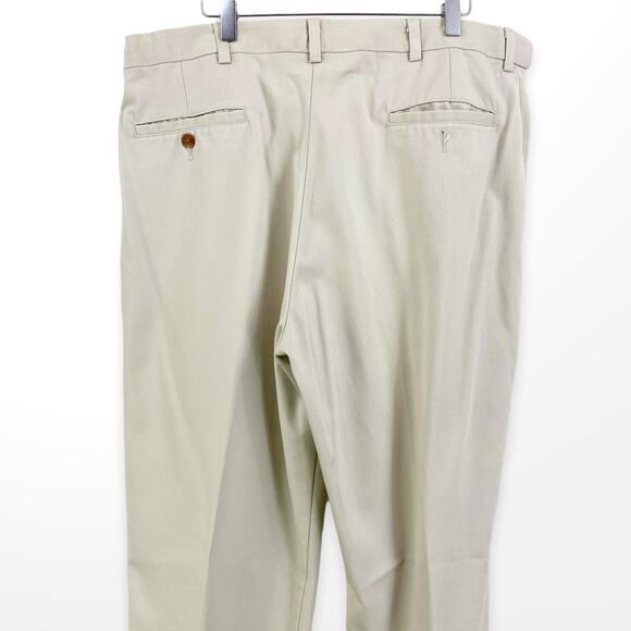 FARAH Tan Cotton Straight Leg Khaki Pants - Picture 9 of 12